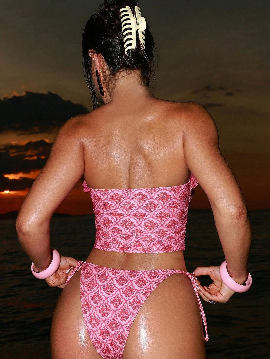 Costum de baie SHEIN, mix culori
