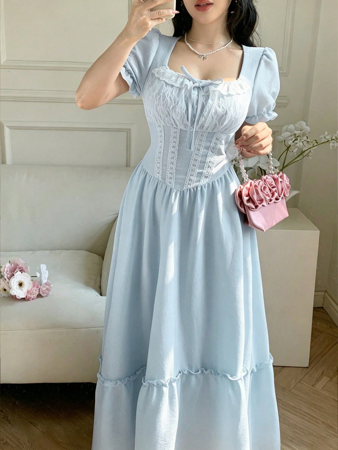Rochie maxi SHEIN, albastru