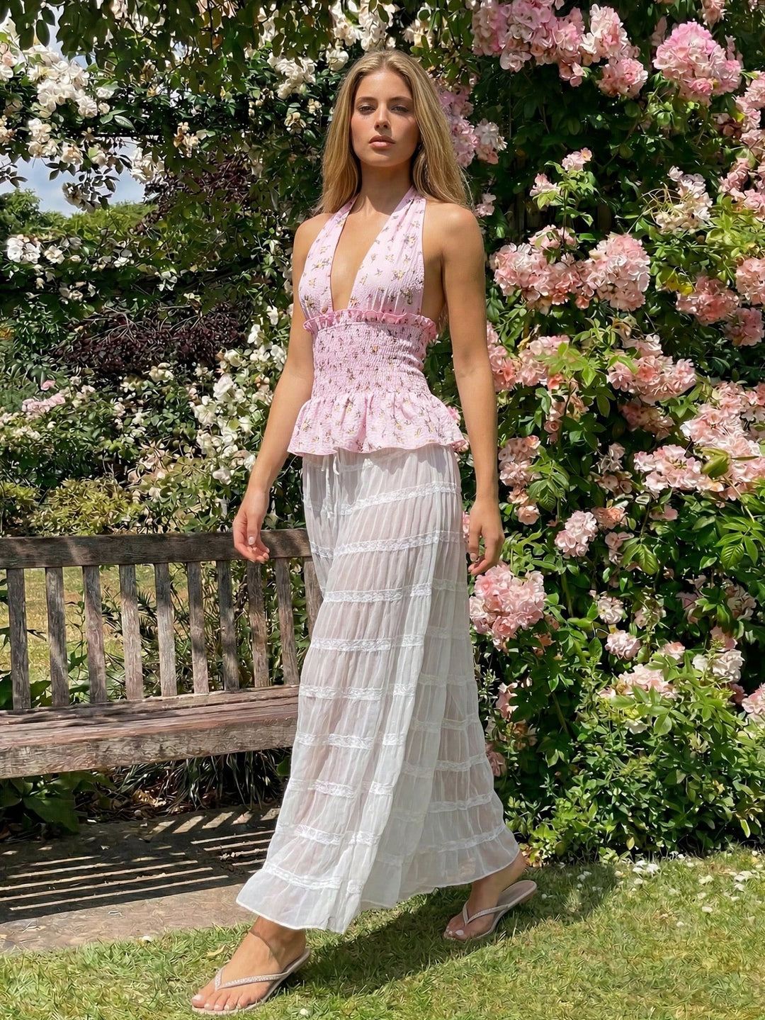 Bluză halter SHEIN, mix culori