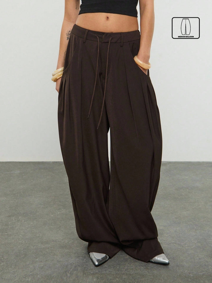 Pantaloni SHEIN, maro