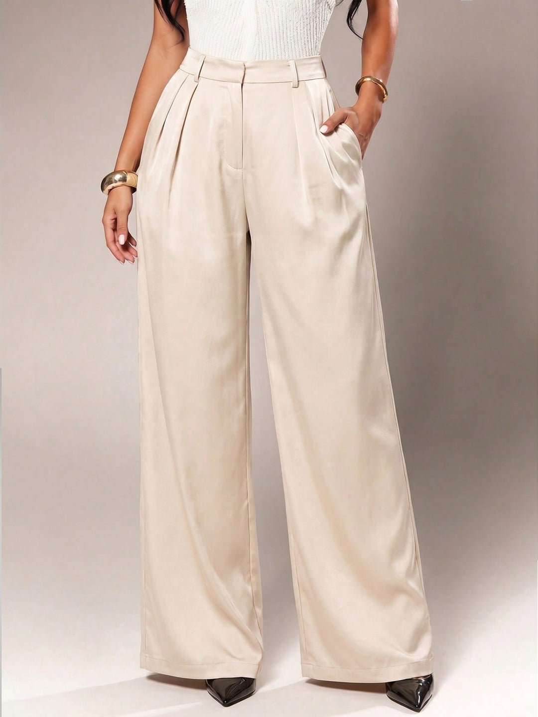 Pantalon SHEIN, portocaliu