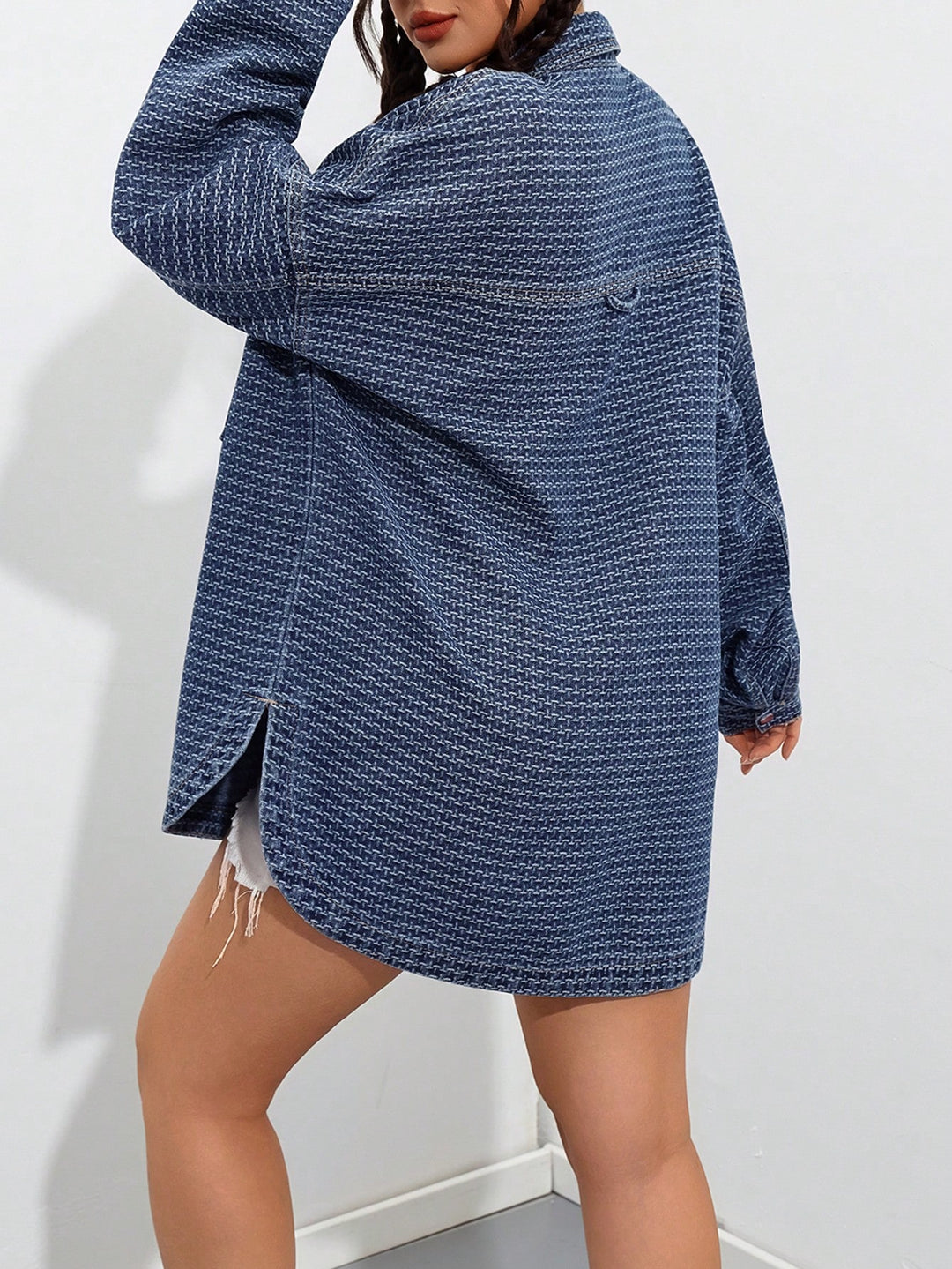 Jachetă denim SHEIN, albastru