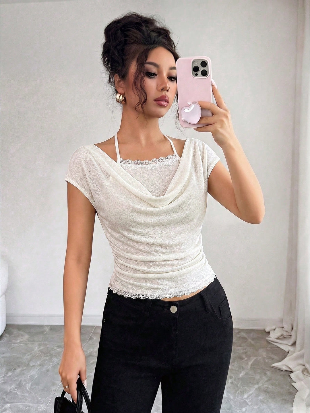 Tricou SHEIN, portocaliu