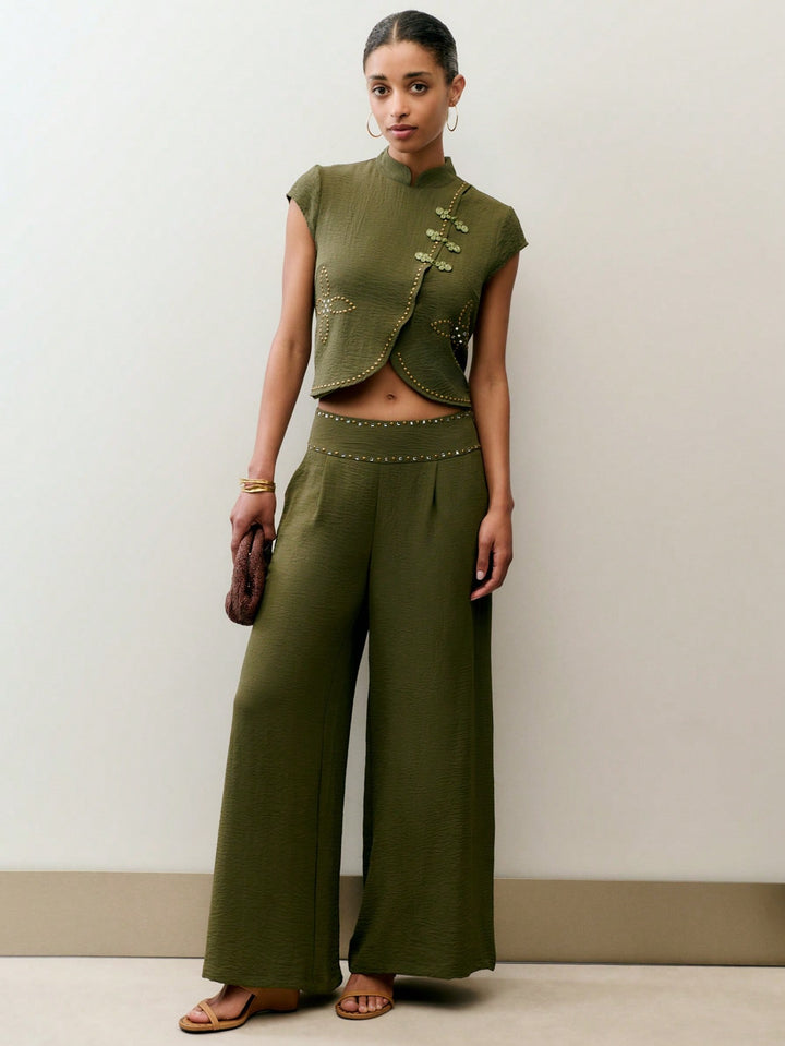 Pantaloni SHEIN, verde