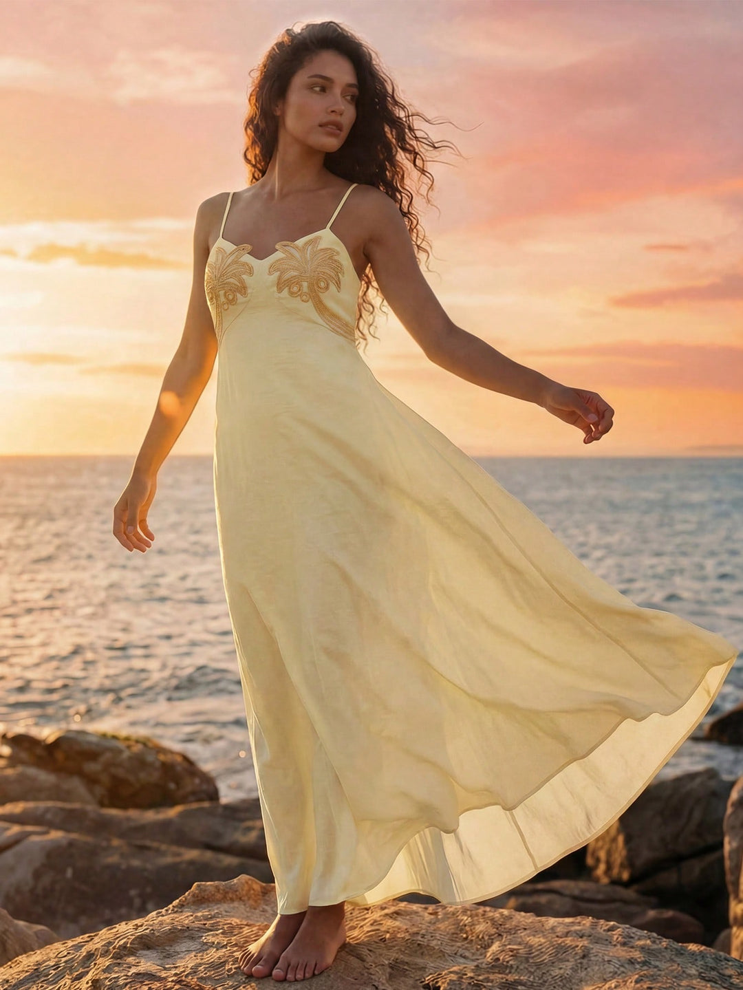 Rochie maxi SHEIN, galben