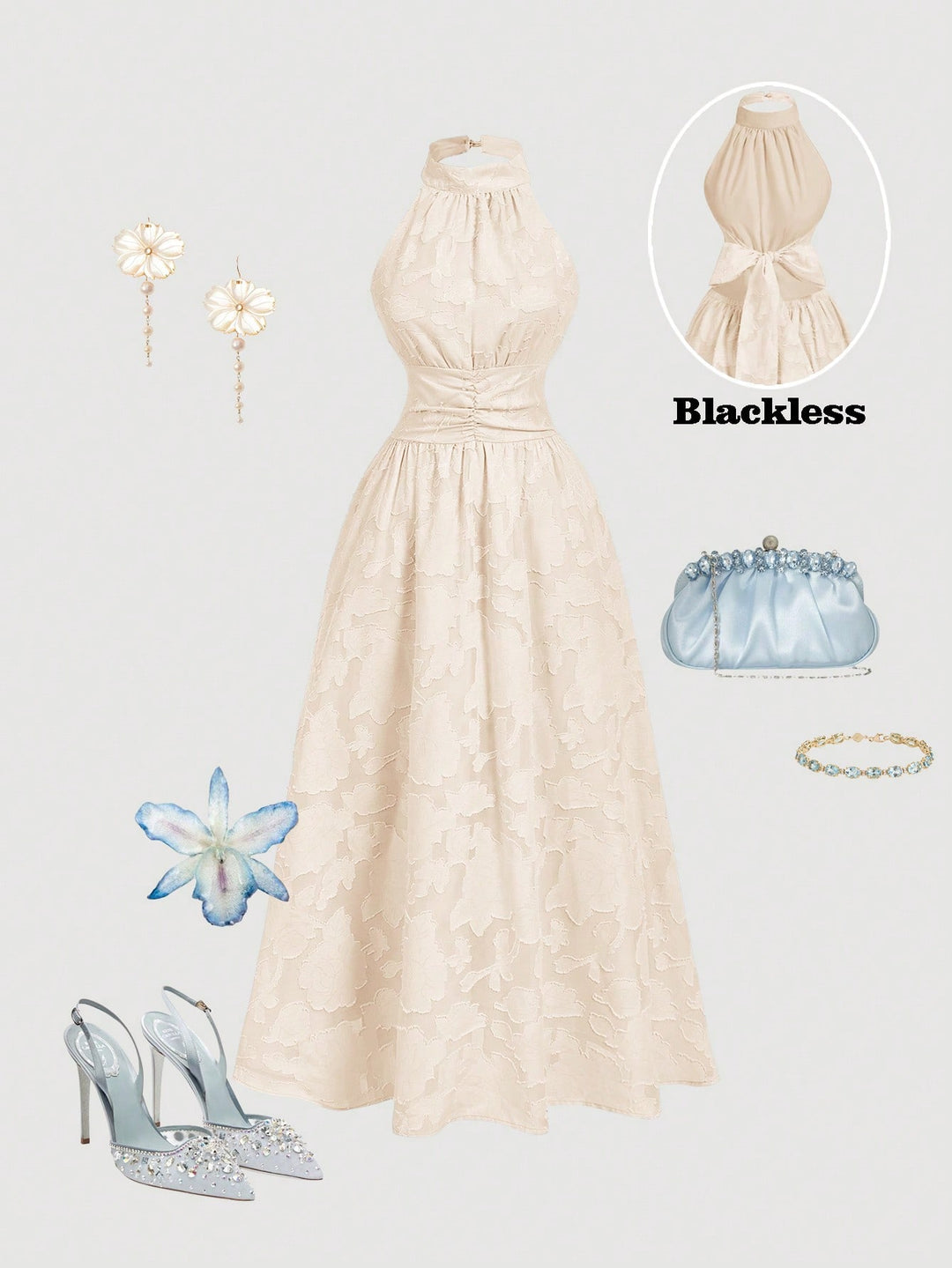 Rochie midi SHEIN, bej