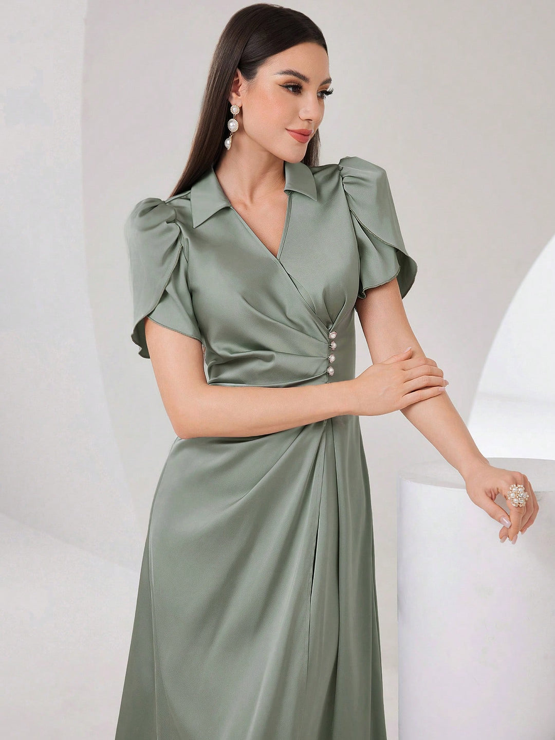 Rochie midi SHEIN, verde
