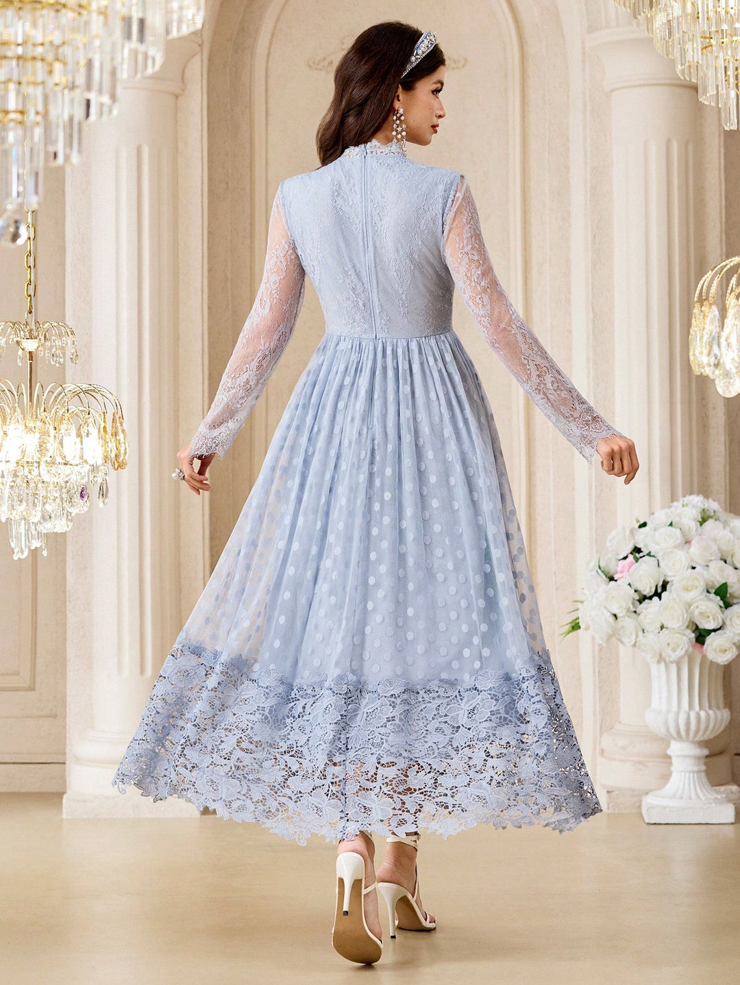 SHEIN maxi ruha, kék