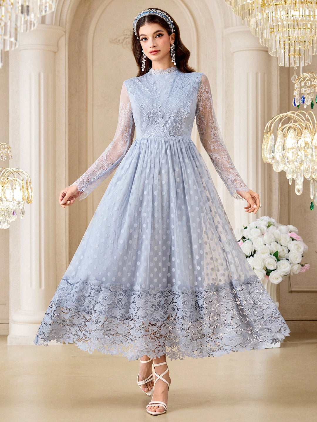 SHEIN maxi ruha, kék