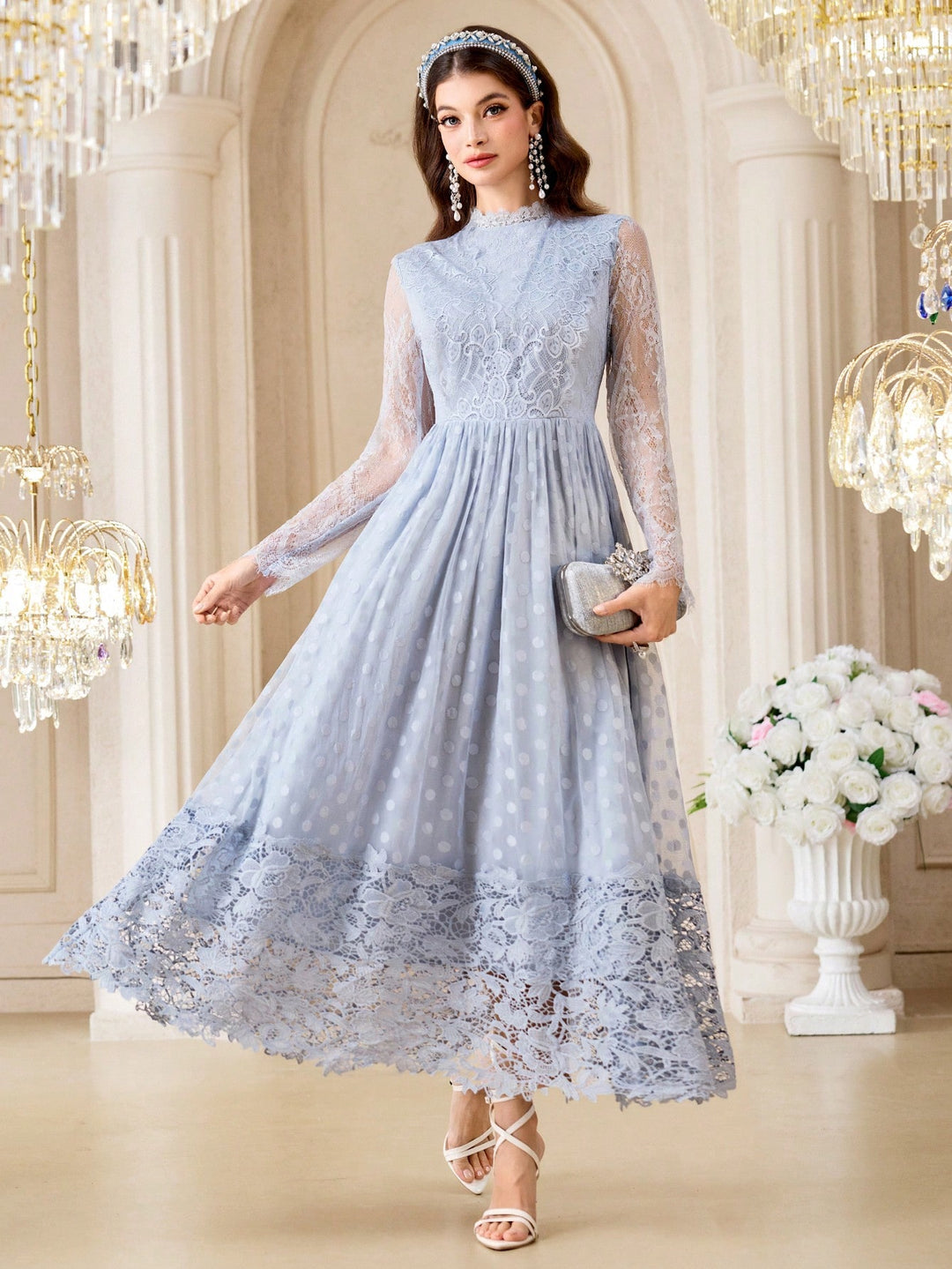 SHEIN maxi ruha, kék