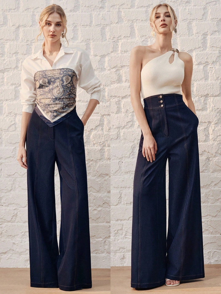 Pantalon SHEIN, albastru