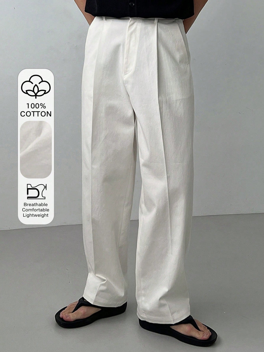 Pantalon SHEIN, alb