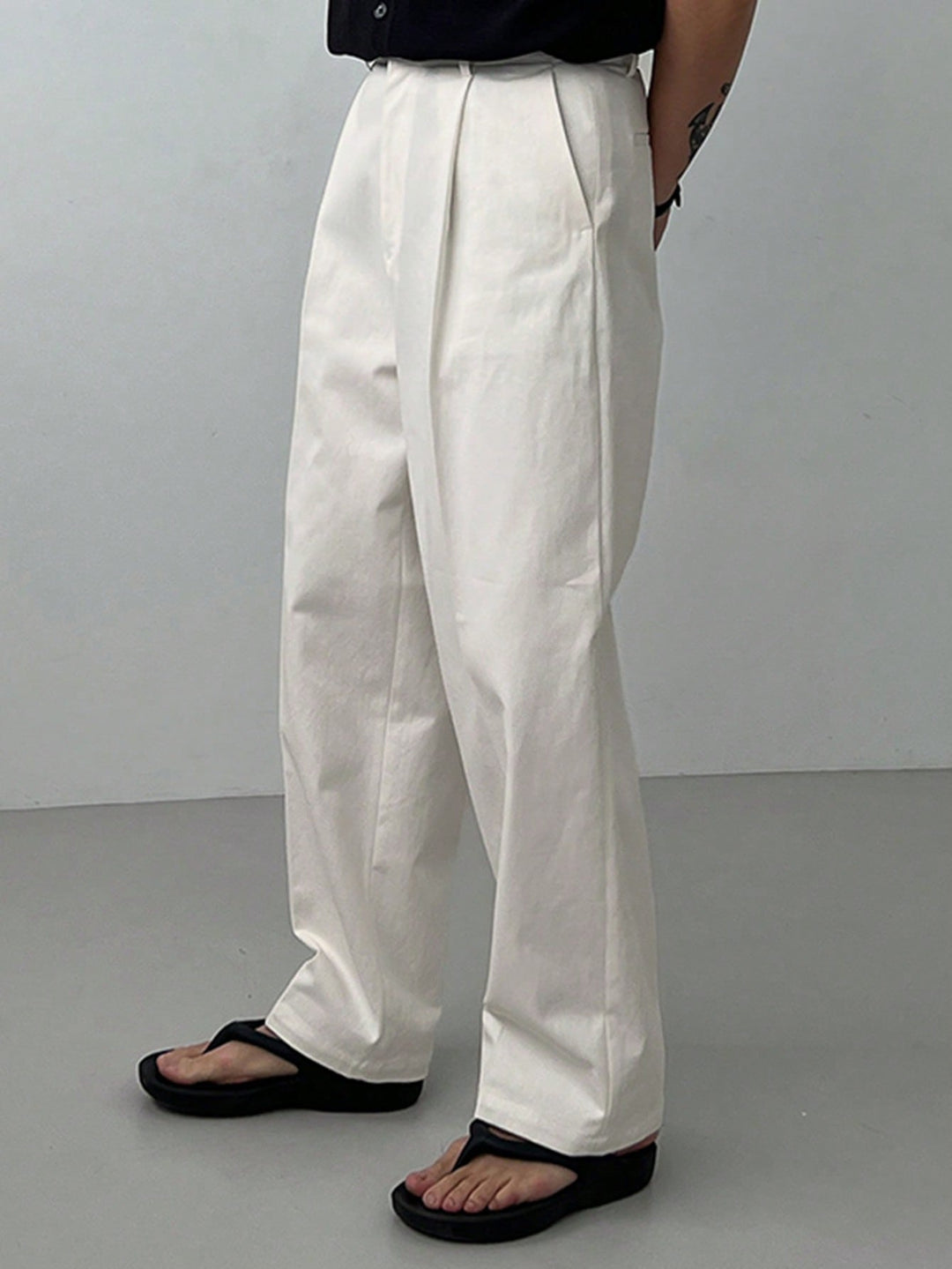 Pantalon SHEIN, alb
