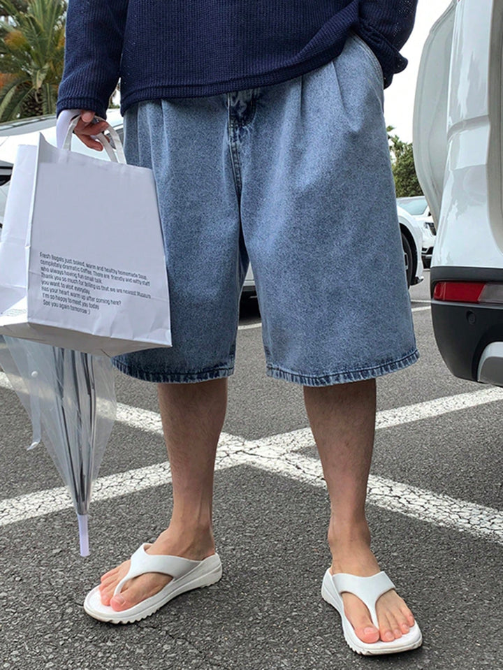 Pantaloni scurți SHEIN, albastru