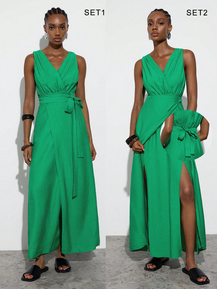 Rochie maxi SHEIN, verde