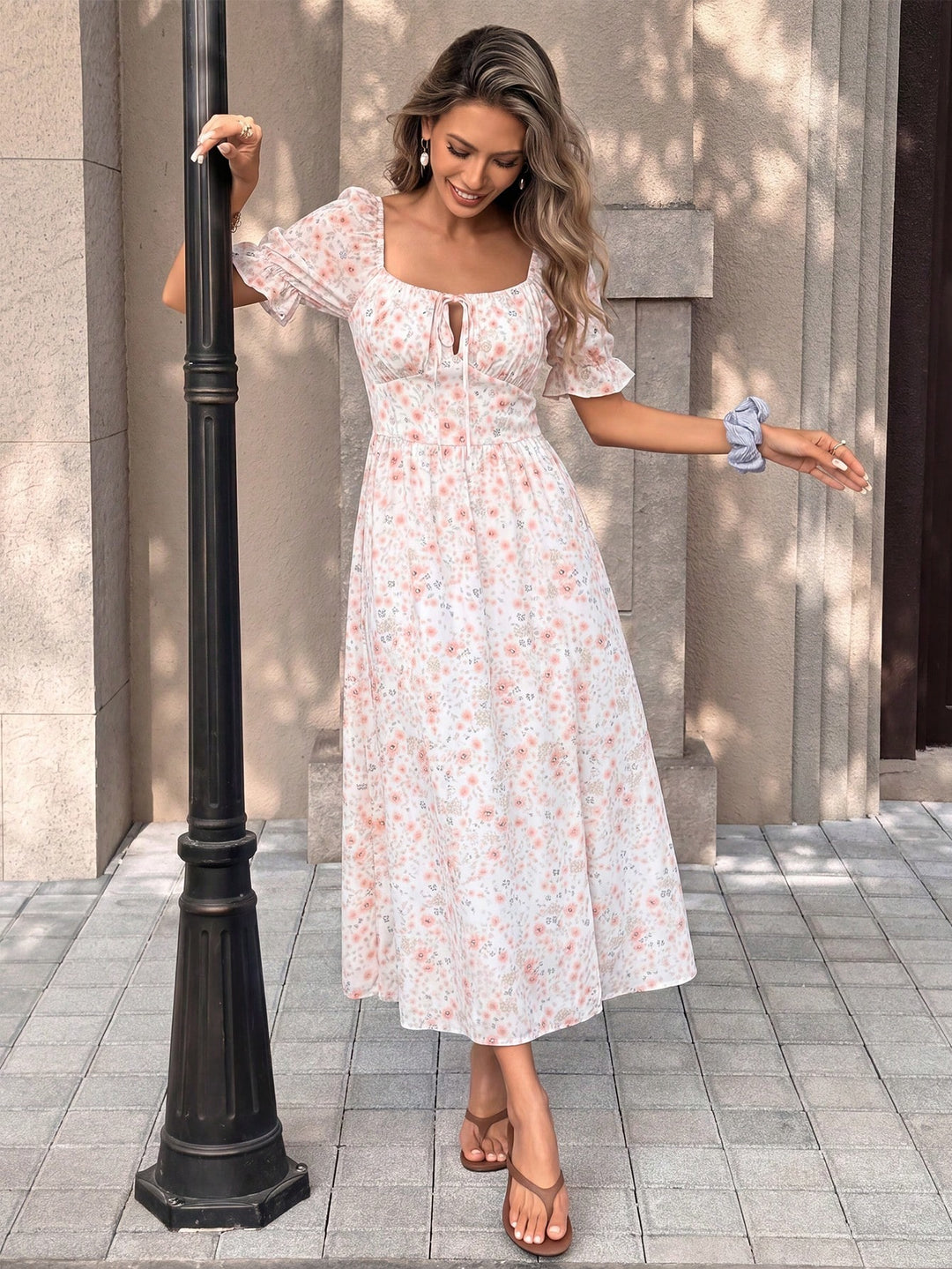 Rochie maxi SHEIN, portocaliu