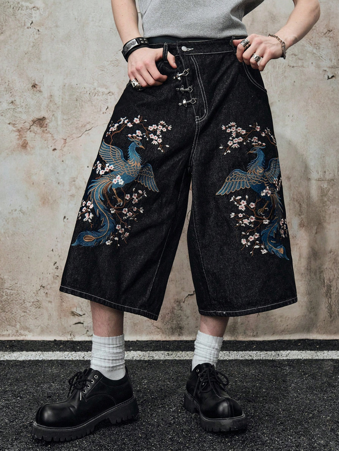 Pantaloni scurți SHEIN, albastru