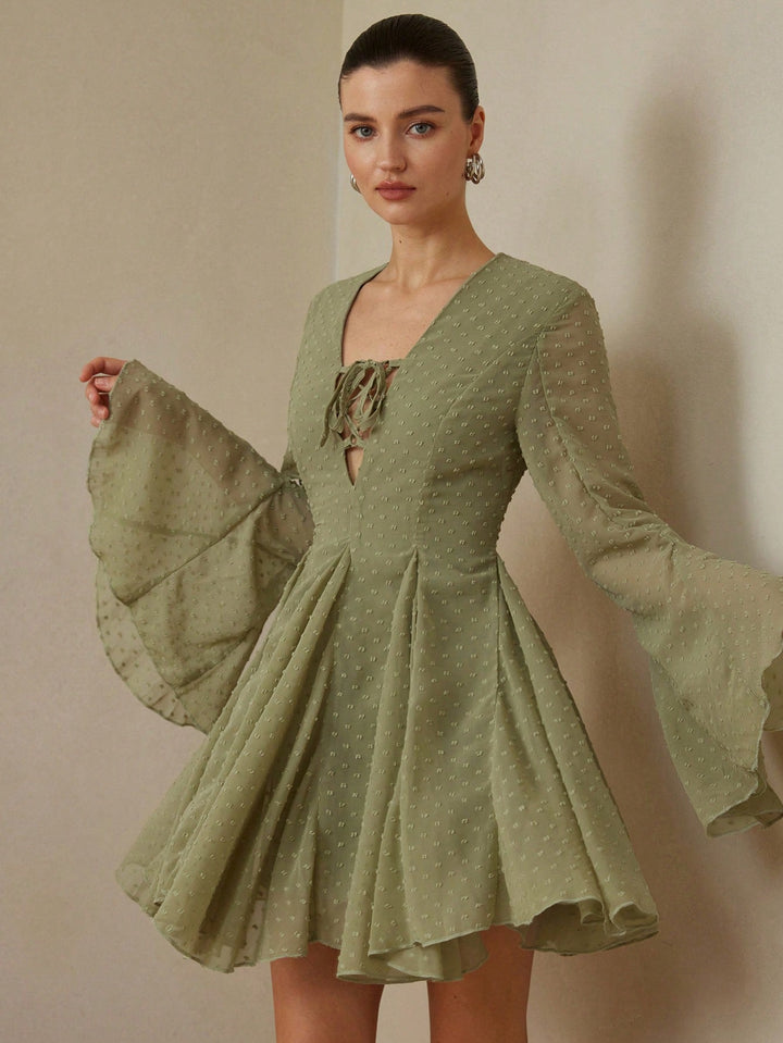 Rochie mini SHEIN, kaki