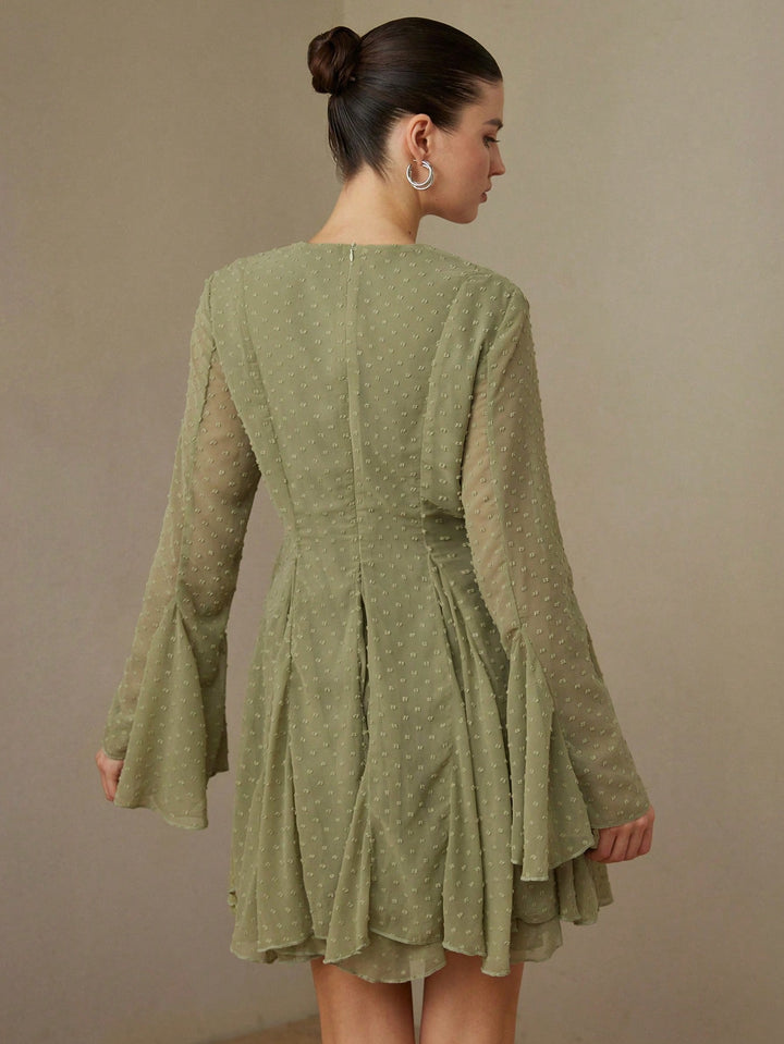 Rochie mini SHEIN, kaki