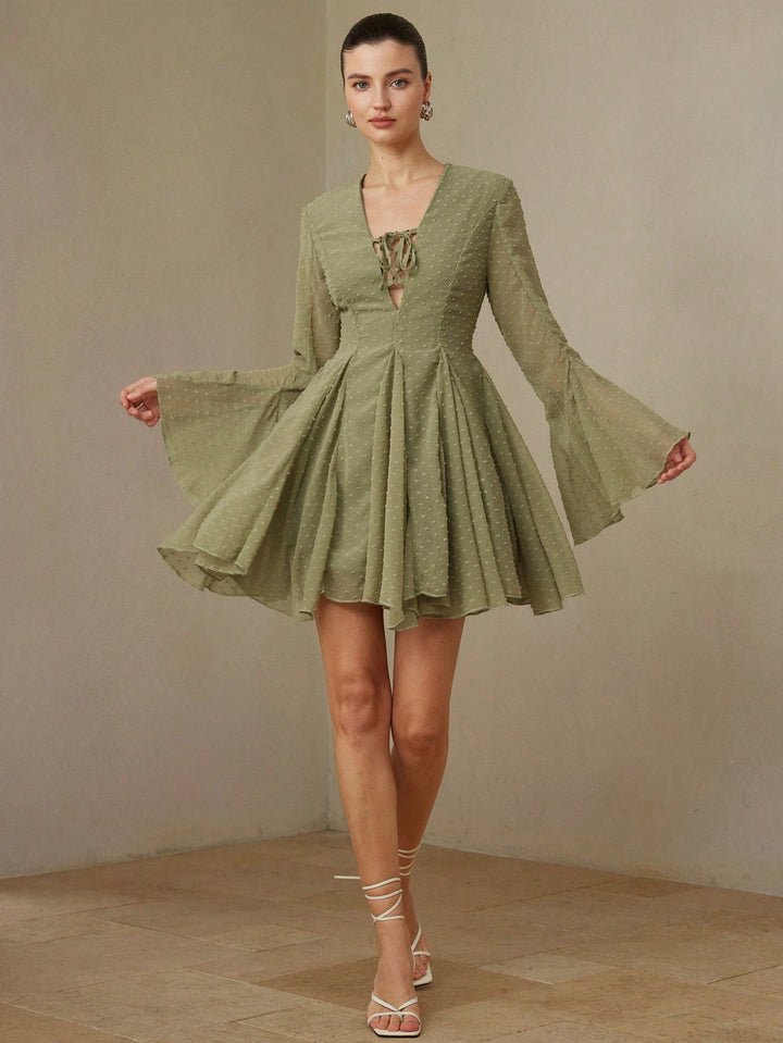 Rochie mini SHEIN, kaki