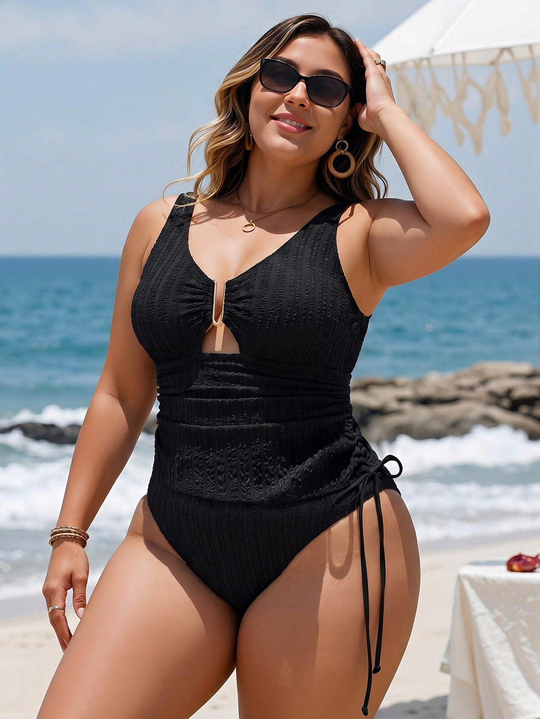 Costum de baie SHEIN, negru