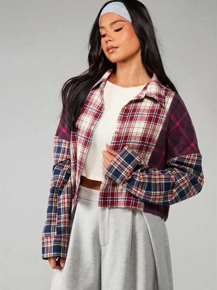 Cămașă tip flanel SHEIN, mix culori