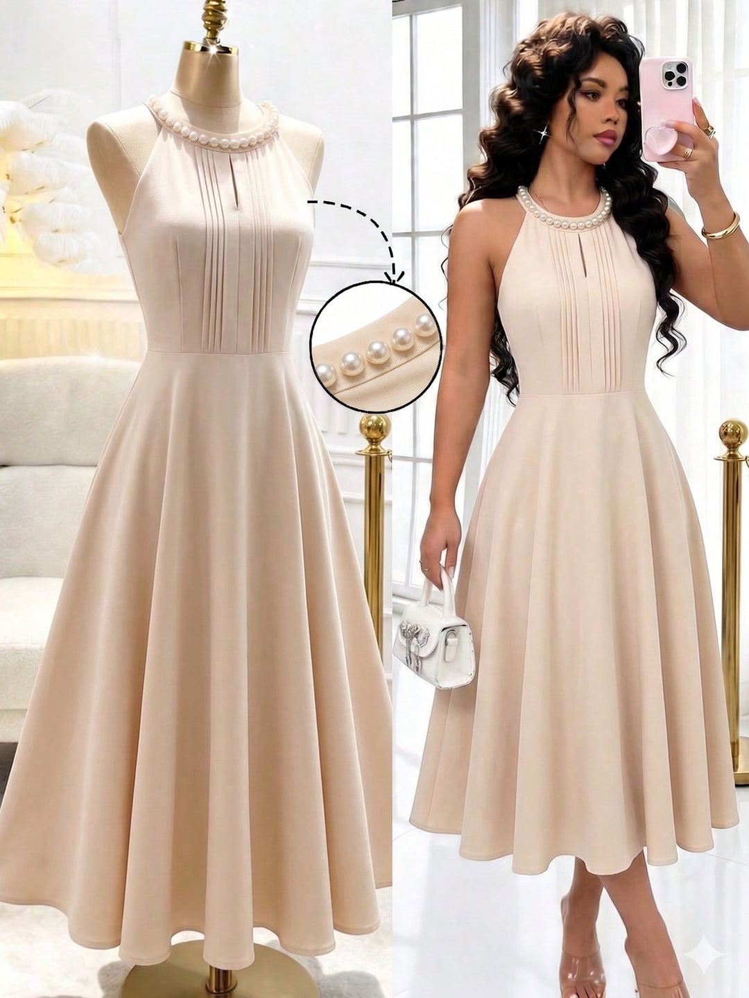 Rochie maxi SHEIN, portocaliu