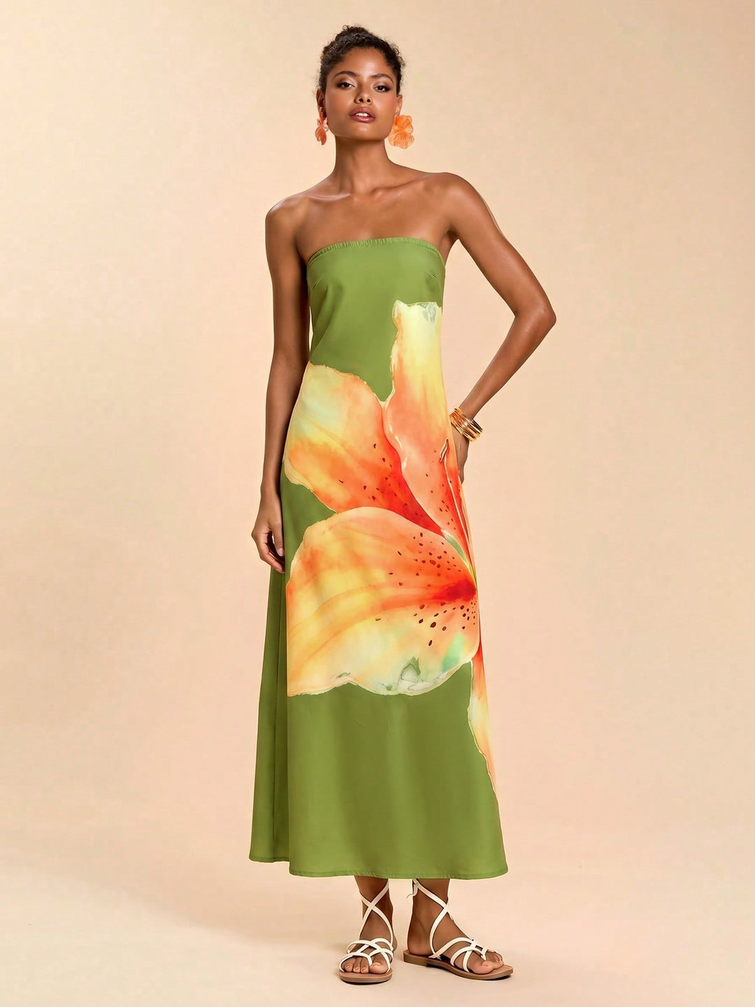 Rochie maxi SHEIN, verde