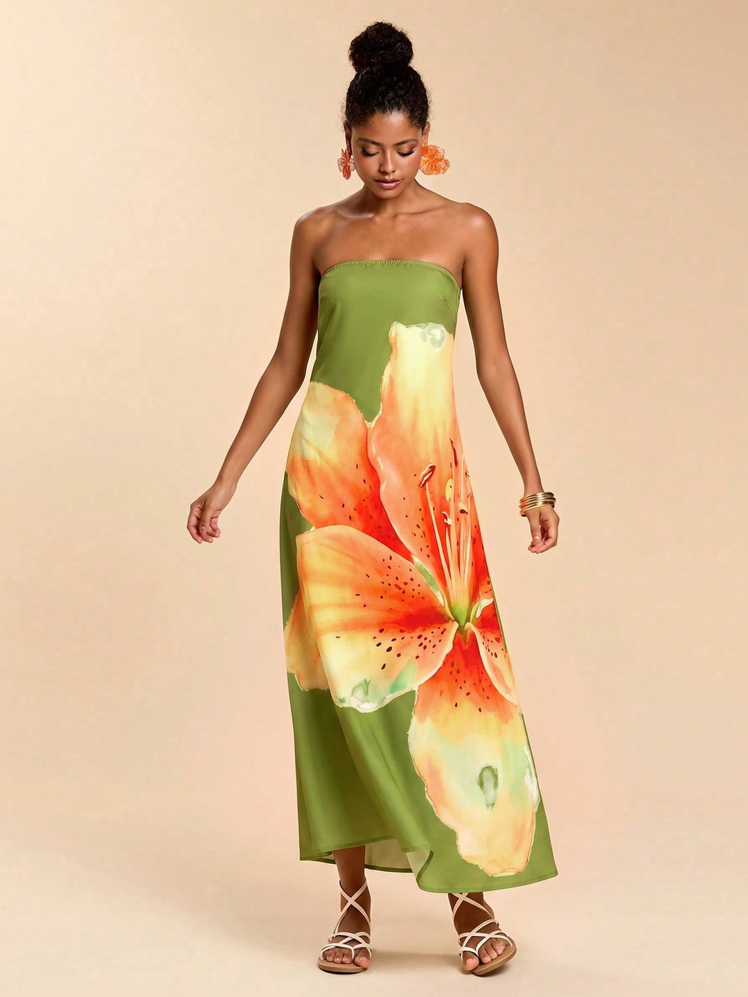 Rochie maxi SHEIN, verde