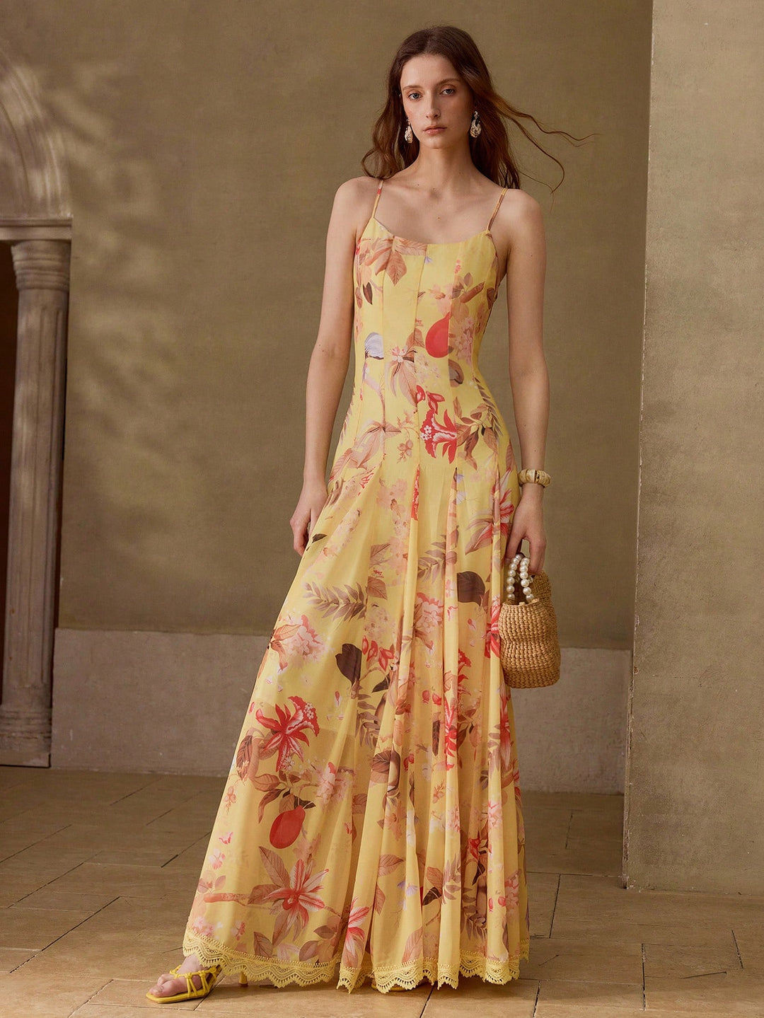 Rochie maxi SHEIN, galben