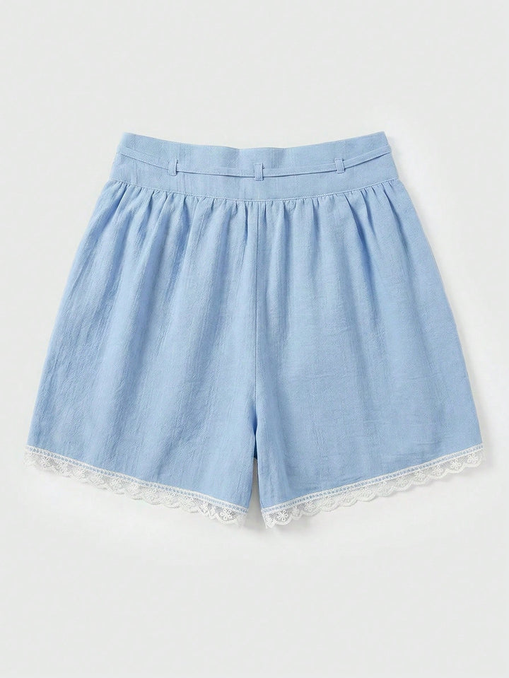 Pantaloni scurți SHEIN, albastru