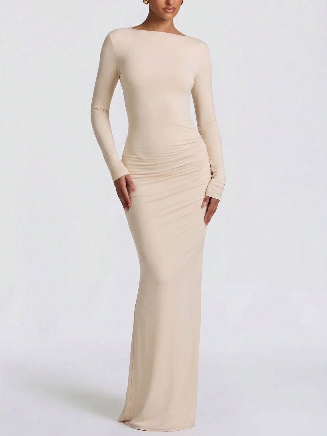 SHEIN maxi ruha, krémszínű