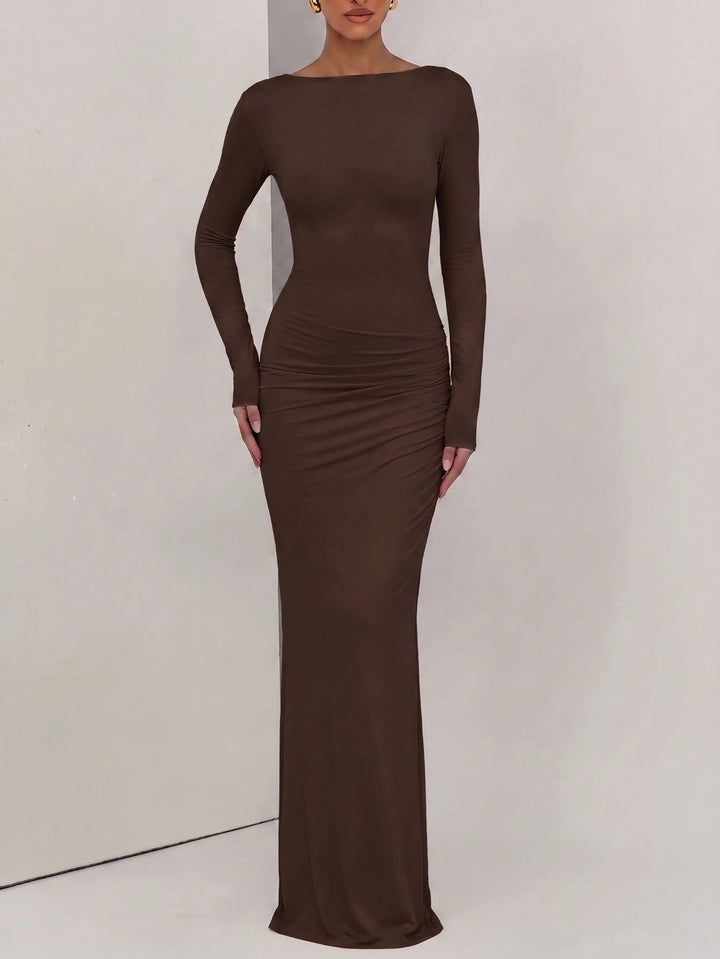 Rochie maxi SHEIN, maro