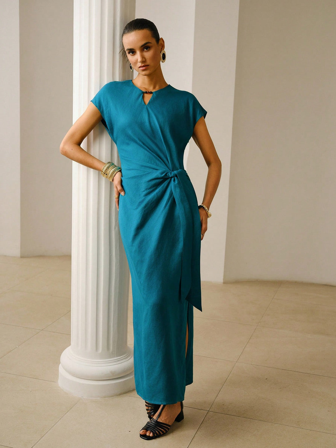 Rochie maxi SHEIN, verde