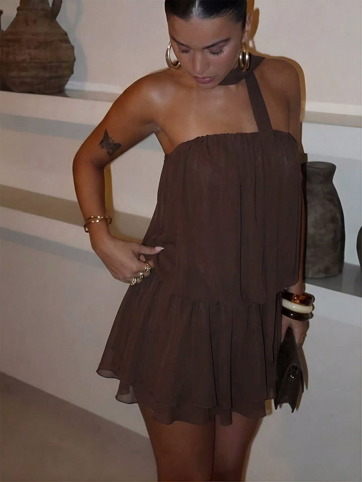Rochie mini SHEIN, maro