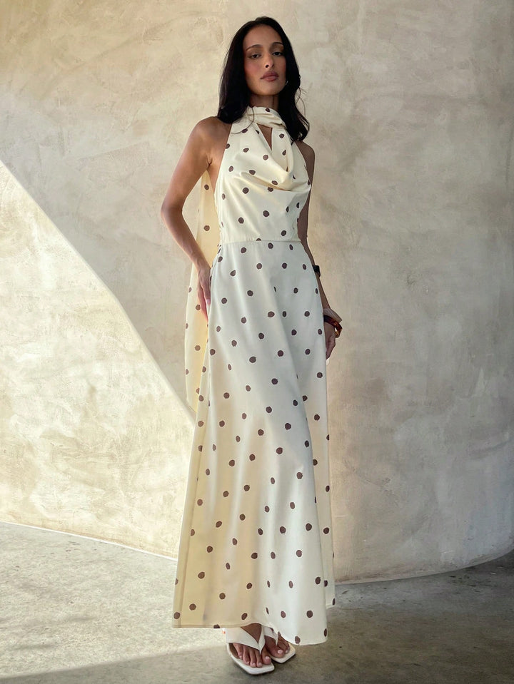Rochie maxi SHEIN, crem