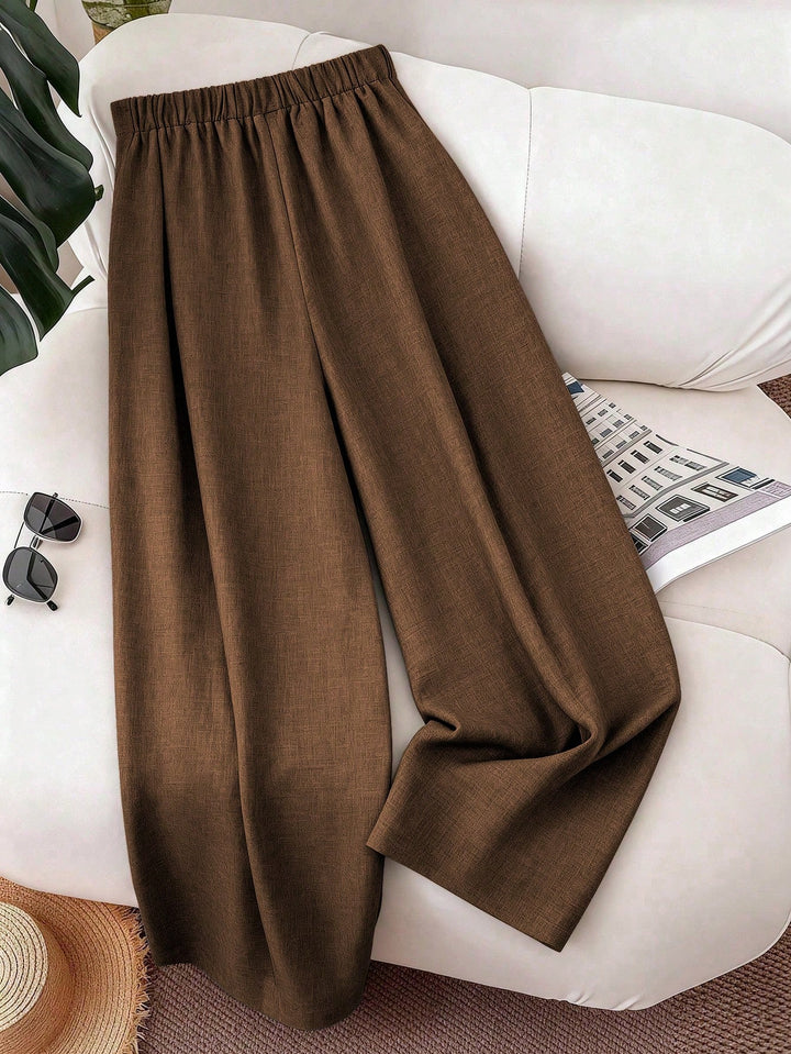 Pantalon de costum SHEIN, maro