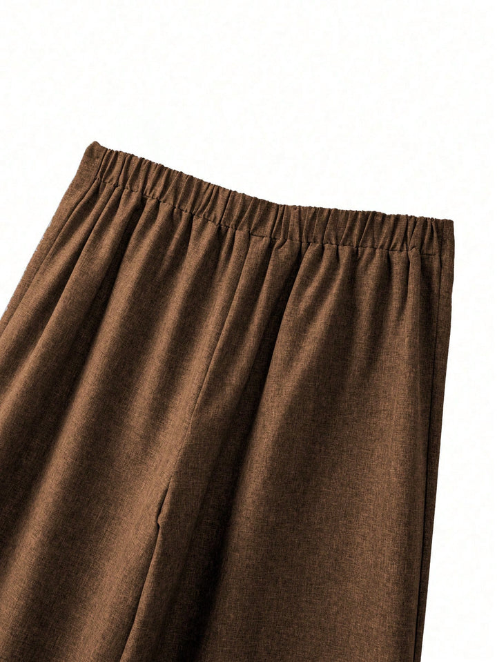 Pantalon de costum SHEIN, maro