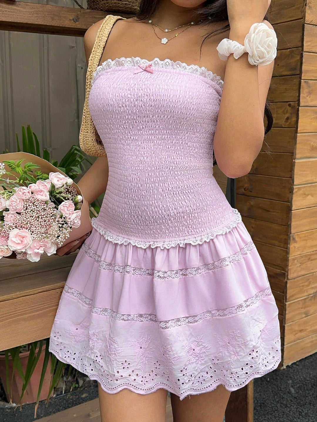 Rochie scurtă SHEIN, roz