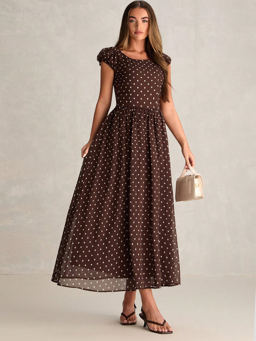 SHEIN Maxi ruha, barna