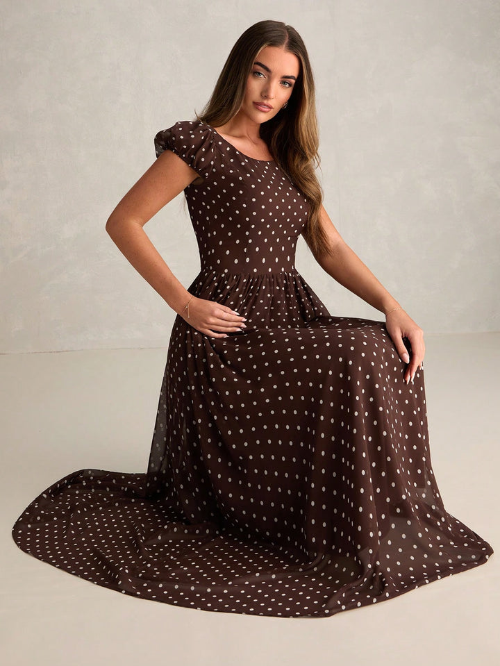 SHEIN Maxi ruha, barna