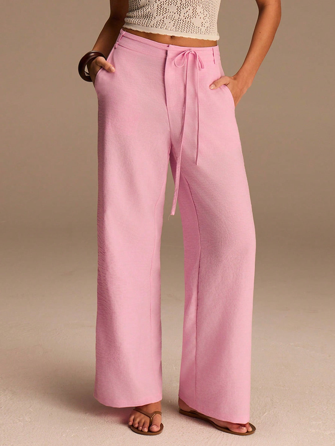 Pantaloni SHEIN, roz