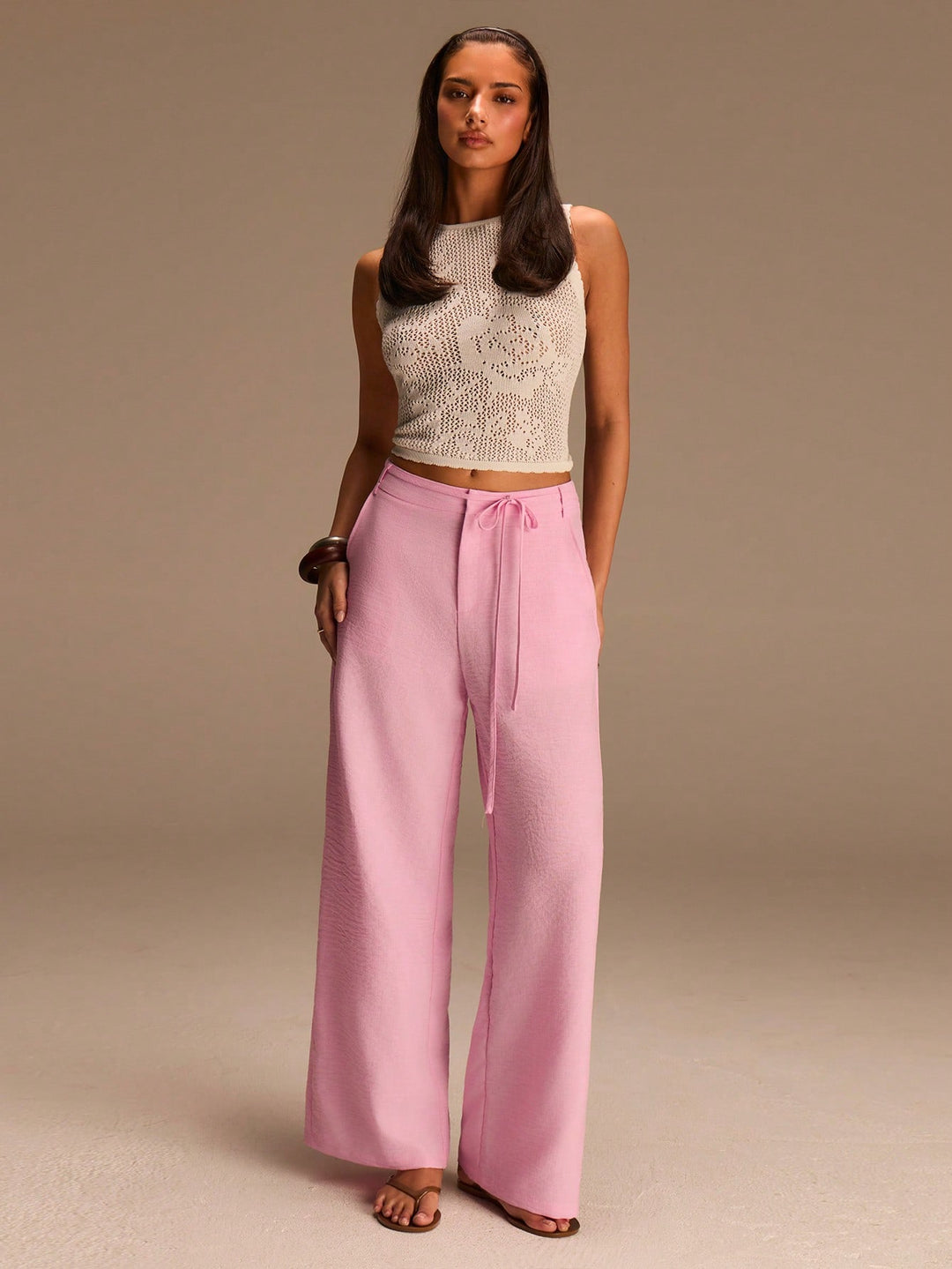 Pantaloni SHEIN, roz
