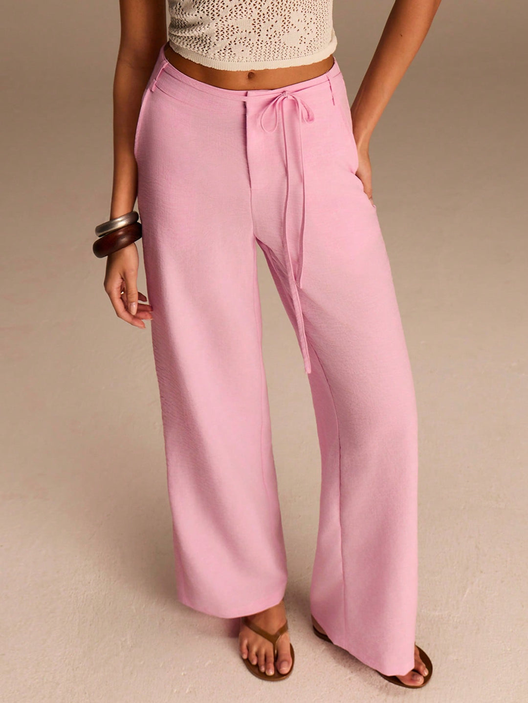 Pantaloni SHEIN, roz