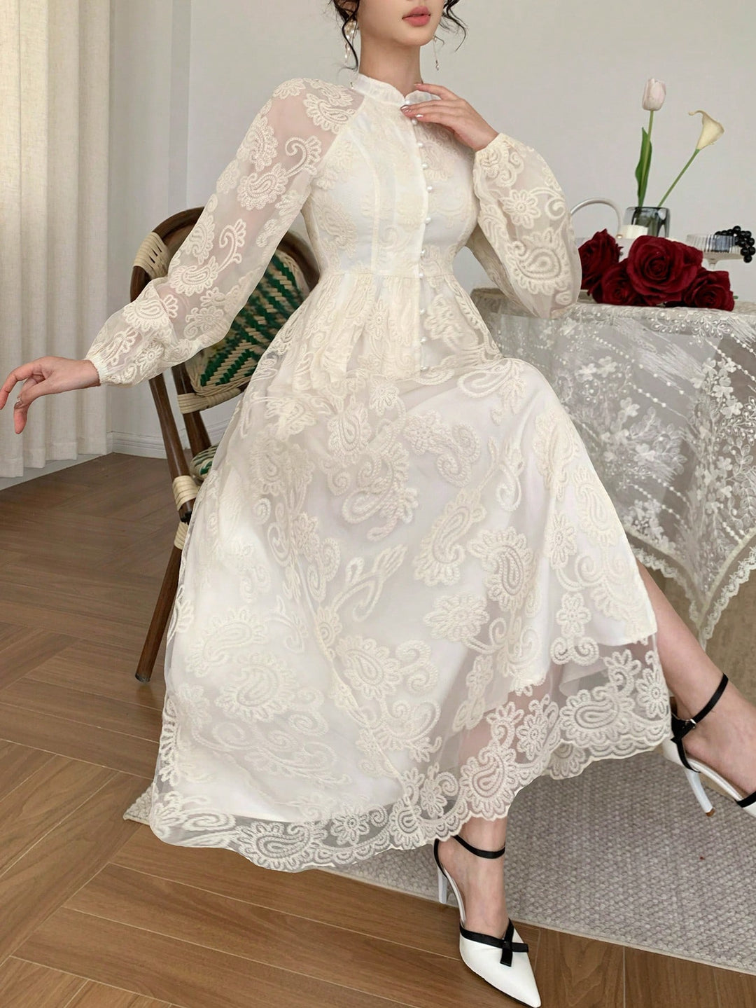 Rochie maxi SHEIN, portocaliu