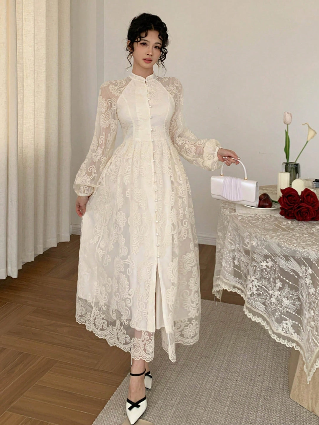 Rochie maxi SHEIN, portocaliu