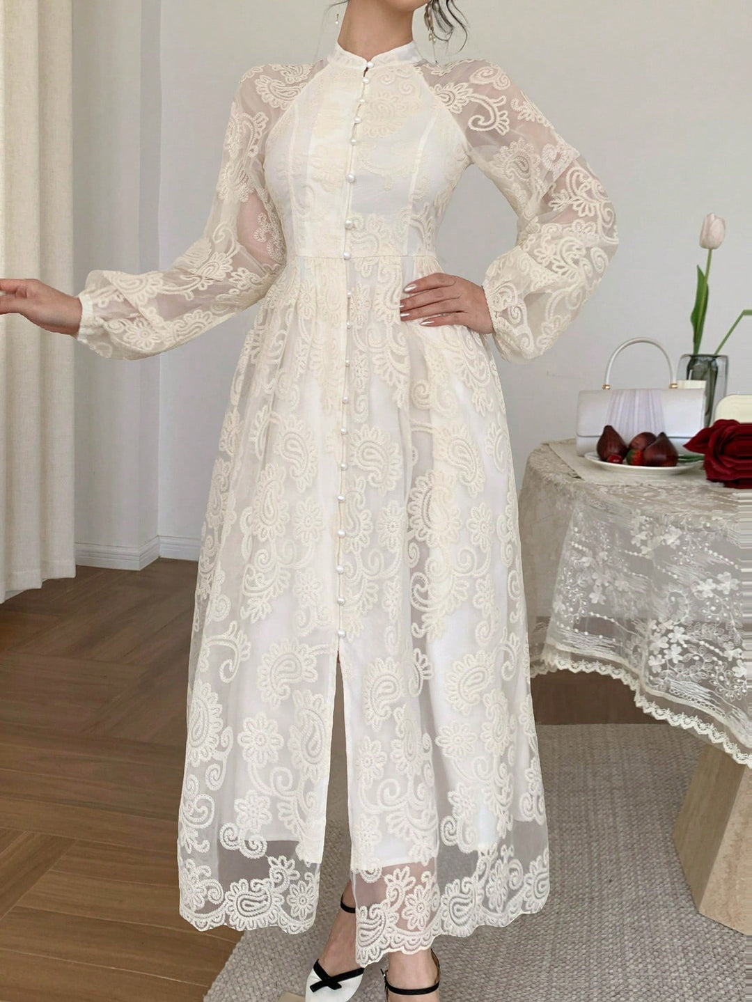 Rochie maxi SHEIN, portocaliu