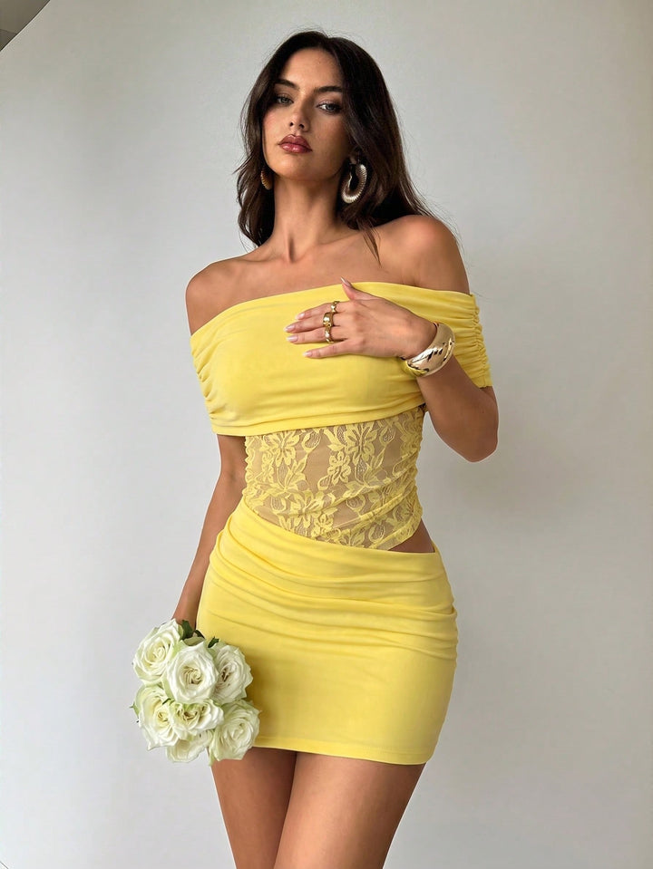 Rochie mini SHEIN, galben