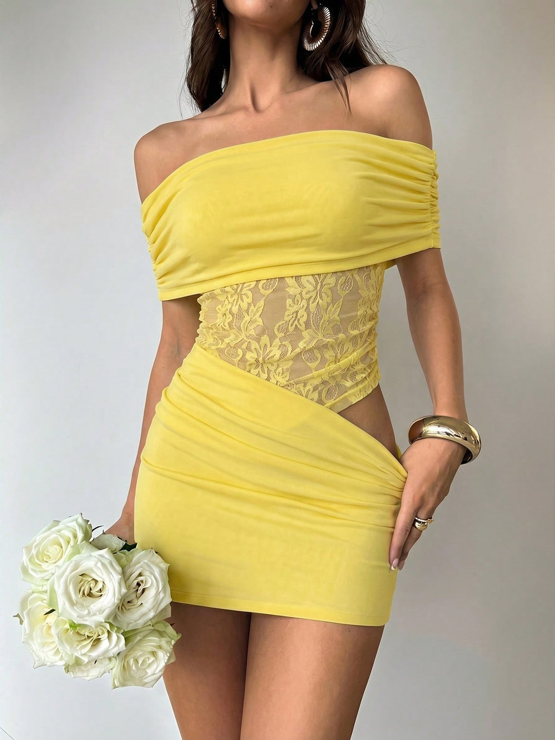 Rochie mini SHEIN, galben