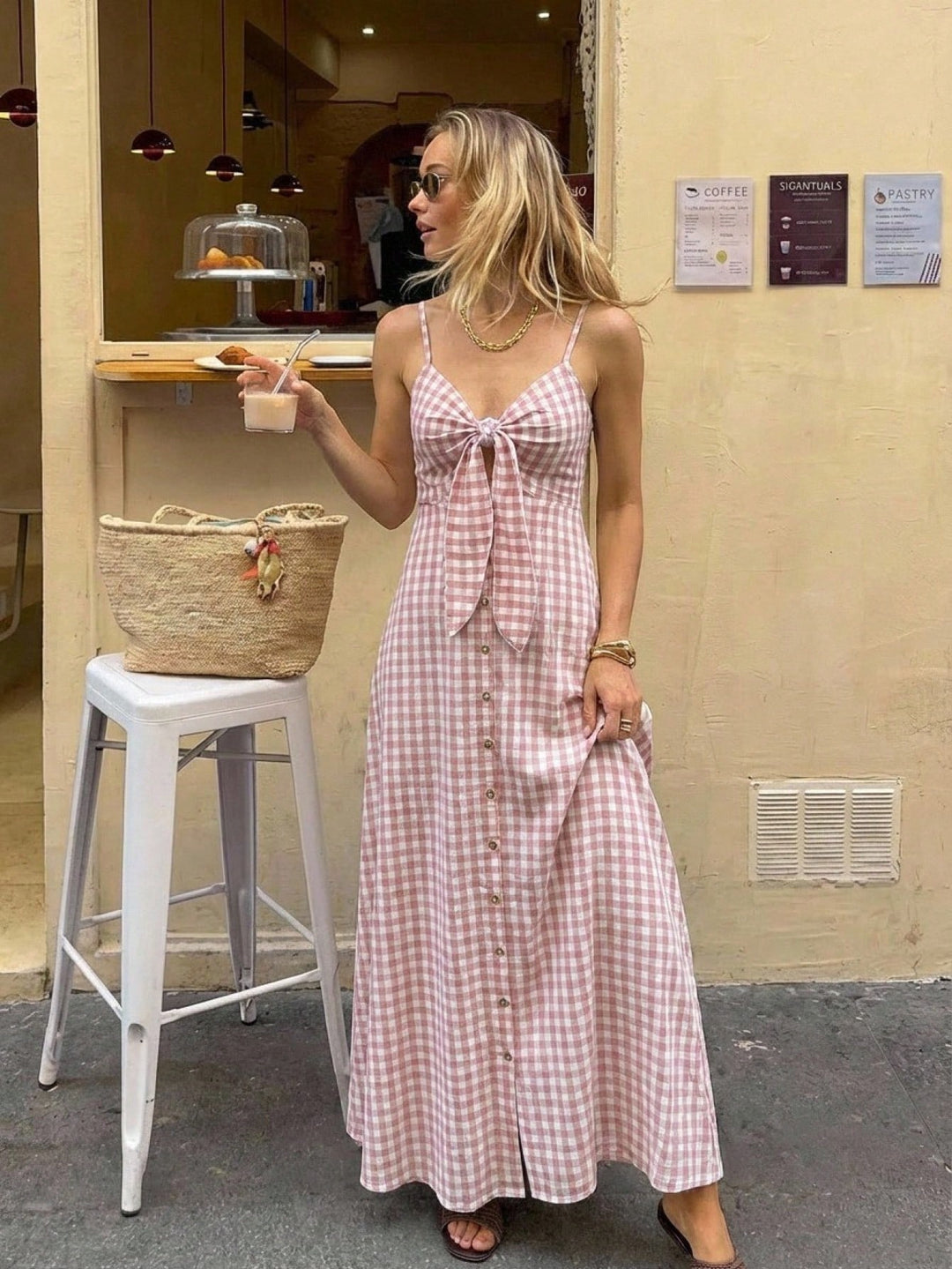 Rochie maxi SHEIN, roz